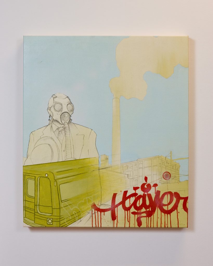 Kyle Good, "Untitled," Oil and spray paint on canvas, 2004, Accession number: 2004.004.002
