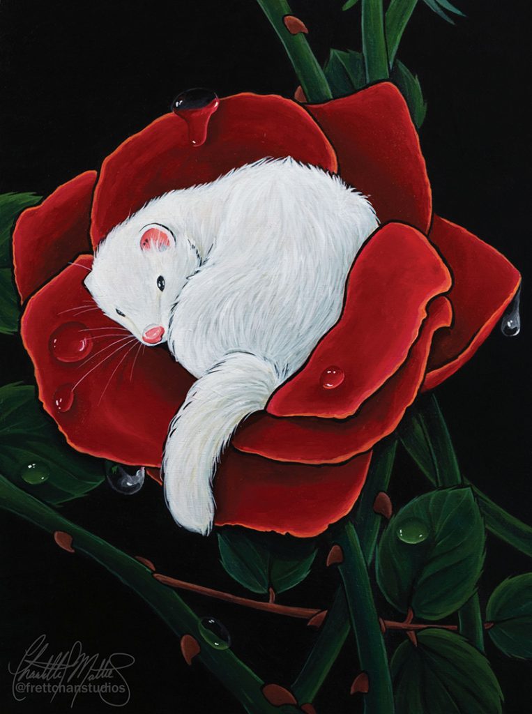 Chantelle Trainor-Matties, “Dew”, Acrylic on Panel, 9" x 12", 2019