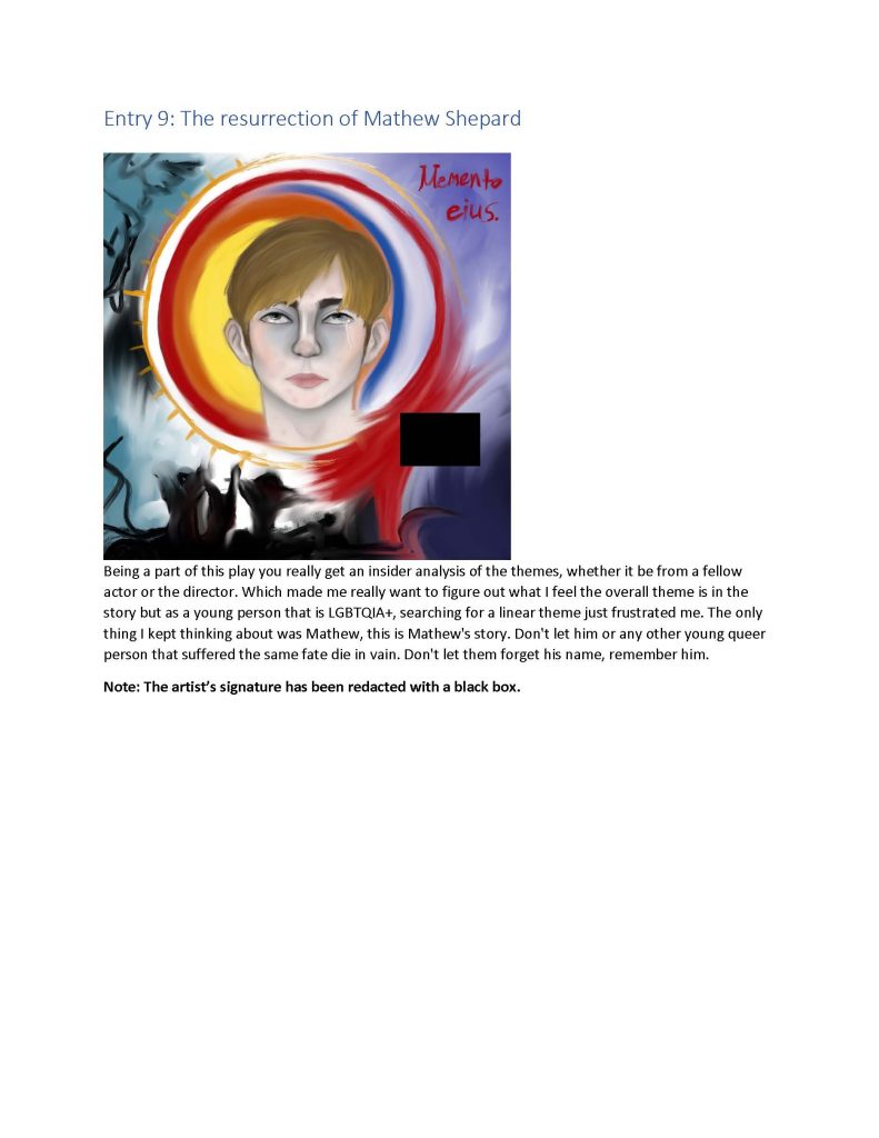 The Laramie Project: digital art competition
