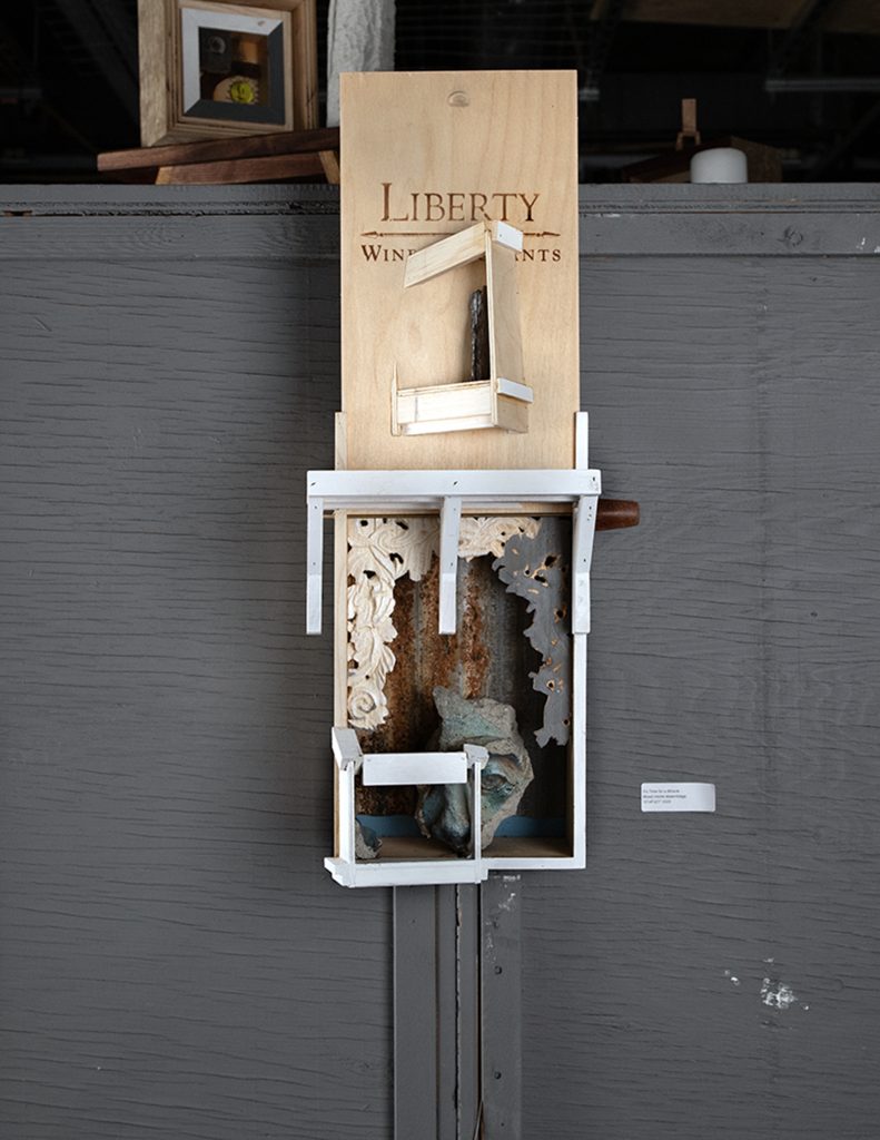 It's Time for a Miracle –Mixed Media Assemblage – 10"x6"x21" – 2025