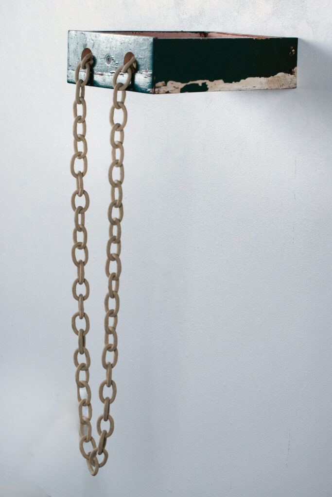 Melanie Jones, "Hindsight", Found Drawer, Ceramics, 2026.