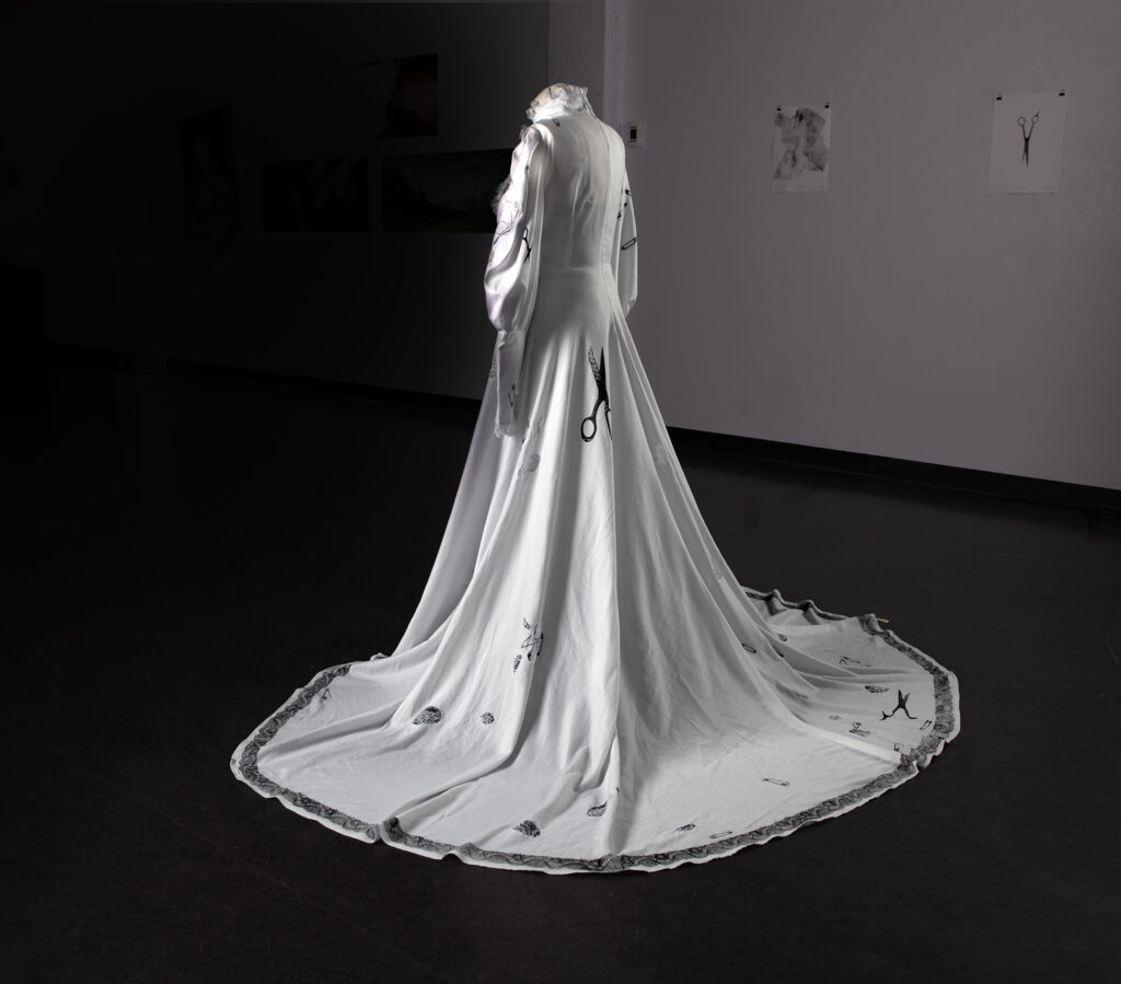 Natasha Zilcosky, Lace and Labour, Upcycled Textiles, Silkscreen.