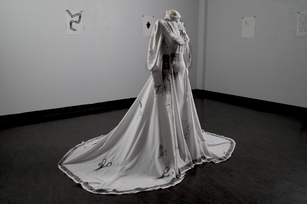 Natasha Zilcosky, Lace and Labour, Upcycled Textiles, Silkscreen.