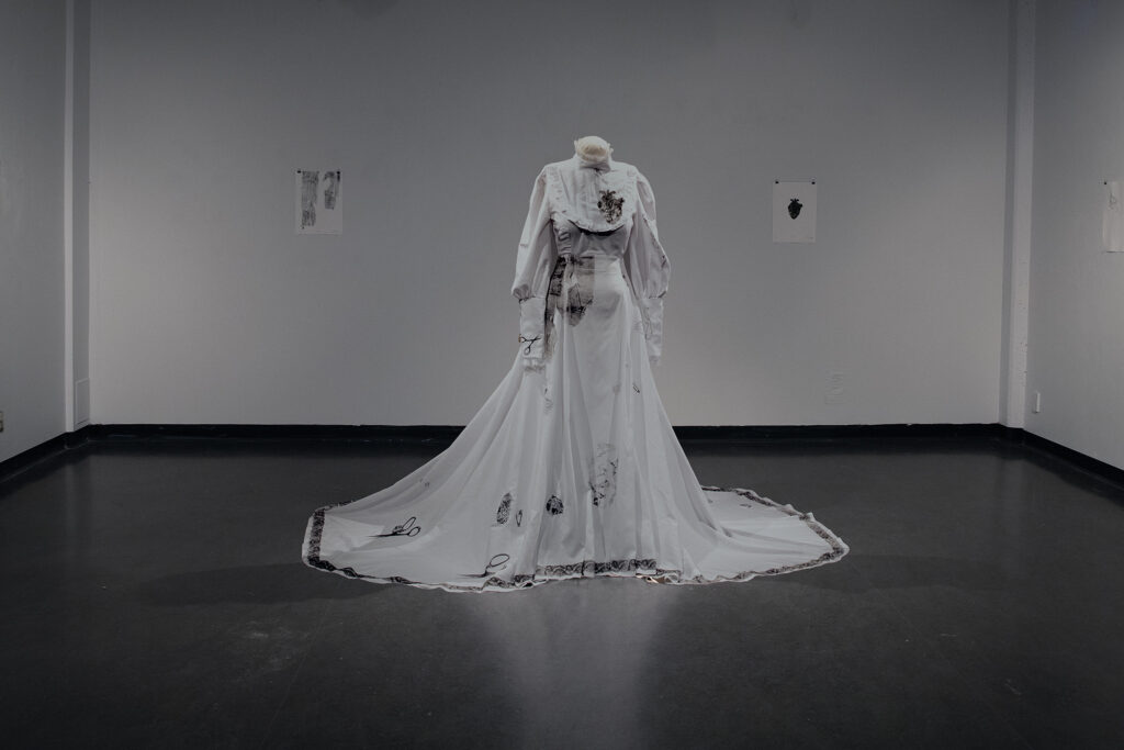 Natasha Zilcosky, Lace and Labour, Upcycled Textiles, Silkscreen.