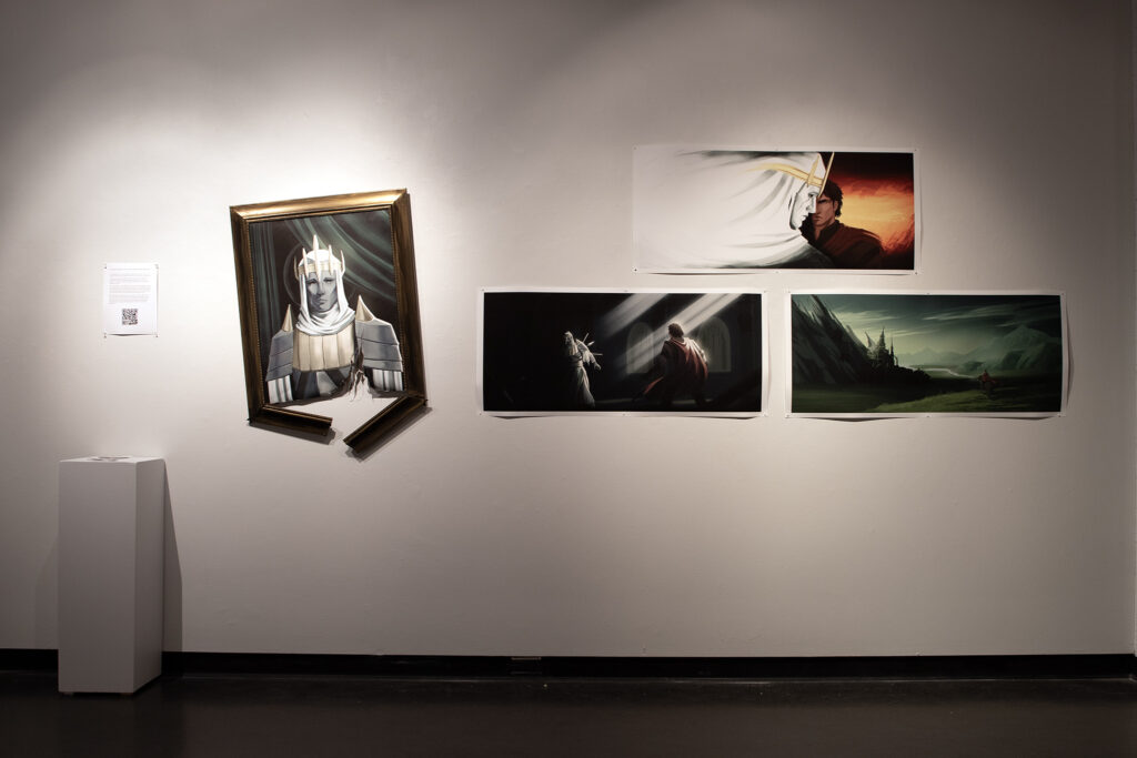 Rebeca Marquez Lopez, 5 Nights North, Digitally illustrated in Photoshop, Installation. 