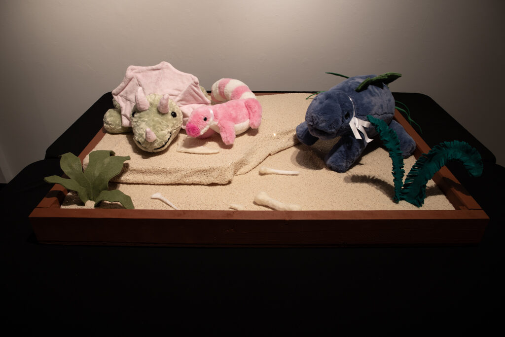 Dani Madrid, 
Take Me Home, Fabric, Felt, Polyfill, Plastic, Wood, Wire, Upholstery Foam, Paint.