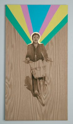 Shelley Stefan, "Backstreet Chengdu 19," Walnut Ink, Metal leaf, and Acrylic on Canadian Oak Panel, 2016