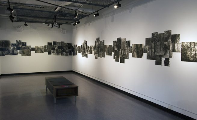 Deb Silver, "Their Words Echo Through My Core", Silver Gelatin and RC prints, 2018