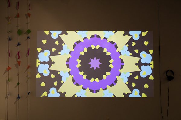 "Rainbow Nebula Dreamer", 2018, Beru Bell, Animation + Sound Installation