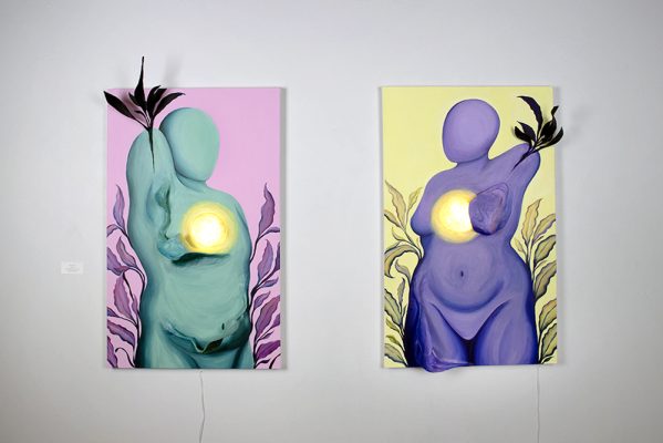Megan Ali – Eternal Bonds – Air Dry Clay, Wire, Acrylic Paint,  Crepe Paper Maché, 30x40"