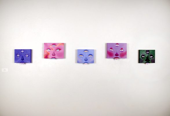 Megan Ali – Awakening, Air Dry Clay, Acrylic Paint, 8x10" + 9x12"