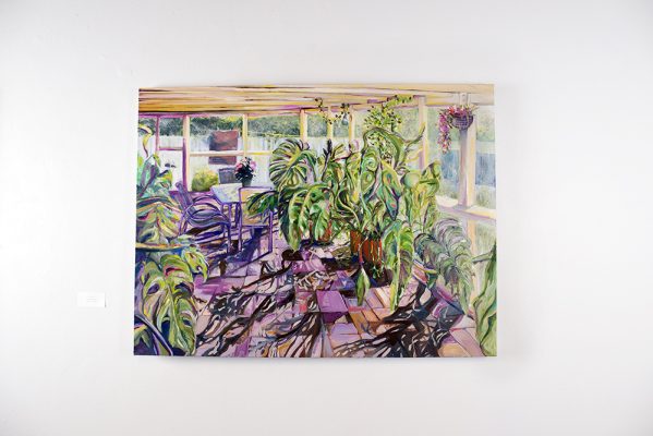 Trish Sandover-Best –Nana’s Patio, Oil Paint on Canvas, 30x40"