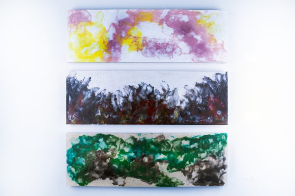 Allie Risley, Pink Cloud Summer, Smoke, Earth, Encaustic, 2025