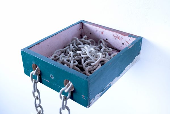 Melanie Jones, "Hindsight", Found Drawer, Ceramics, 2026.