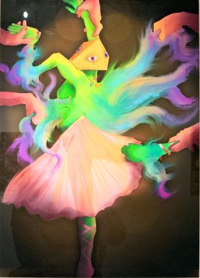 Zöe Crowley,
The Ballad or Chaotic Digression (From the body of a “Weird Fish”),
Acrylic on Canvas,
2025